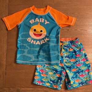 Baby Shark boys 2 piece swimsuit 4T
